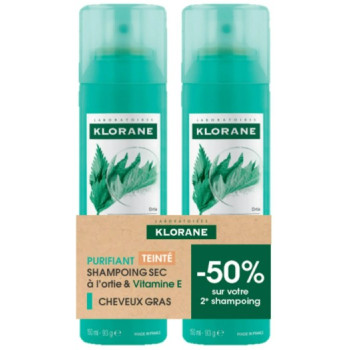 Shampooing Sec Ortie Teinté Spray 2x150ml Klorane