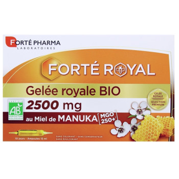 Forté Royal Gelée Royale Bio 2500mg Miel Manuka x10 ampoules Forté Pharma