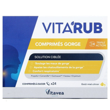Vita'Rub Maux de Gorge x24cpr Vitavea