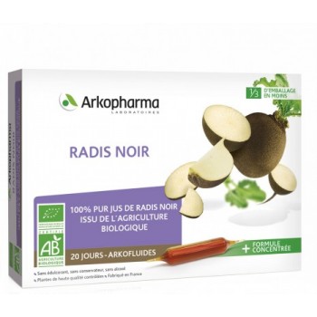 Arkofluides Radis noir Bio x20 ampoules Arkopharma