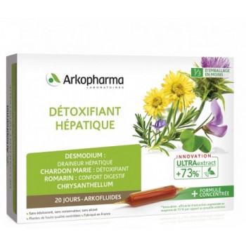 Arkofluides Détoxifiant Hépatique Bio x20 ampoules Arkopharma