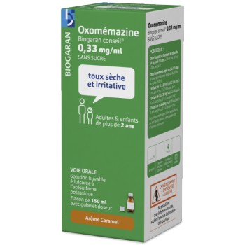 Oxomémazine 150ml sans sucre Biogaran Conseil