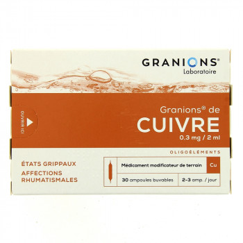 Granions de cuivre x30 ampoules