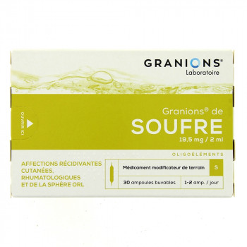 Granions de soufre x30 ampoules
