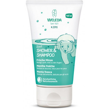 Crème de douche 2en1 Enfants Menthe 150ml Weleda