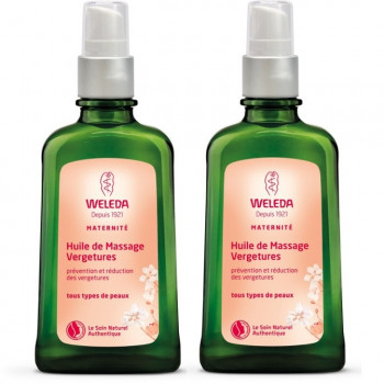 Huile de massage vergetures 2x100ml Weleda
