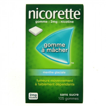 Nicorette 2mg menthe glaciale x105 Gommes