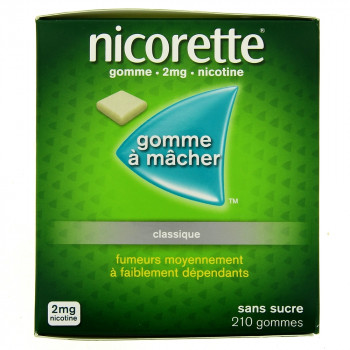 Nicorette 2mg classique x210 Gommes