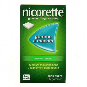 Nicorette 2mg menthe fraîche x105 Gommes