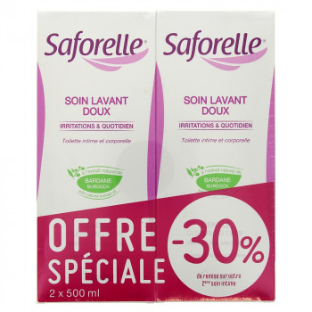 Saforelle soin lavant doux lot de 2x500ml