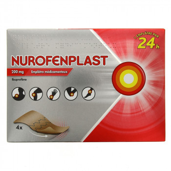 Nurofenplast x4 emplâtres médicamenteux 200mg