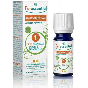 Huile Essentielle Gingembre frais Bio Puressentiel 5ml