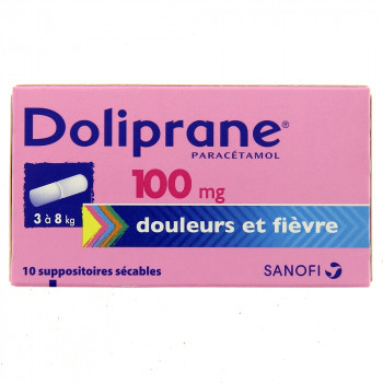 Doliprane 100mg x10 Suppositoires