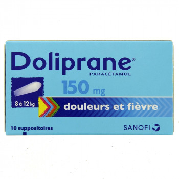 Doliprane 150mg x10 Suppositoires