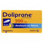 Doliprane 200mg x10 Suppositoires