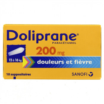 Doliprane 200mg x10 Suppositoires