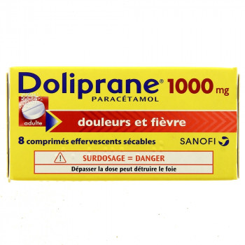 Doliprane 1g x8 comprimés effervescents