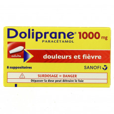 Doliprane 1g x8 Suppositoires