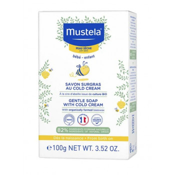 Savon Surgras cold cream à la cire d'abeille bio  100g Mustela