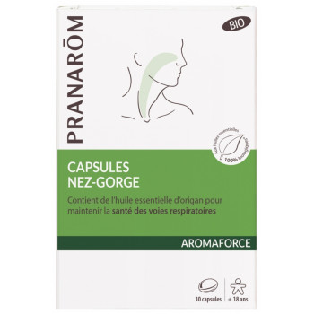 Aromaforce Capsules Nez-Gorge Bio x30 Pranarôm