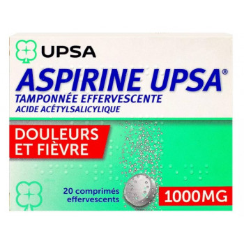 Aspirine UPSA 1000mg tamponnée effervescente