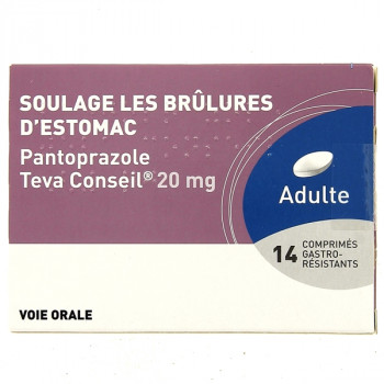Pantoprazole teva conseil 20mg 14cpr