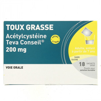 Acetylcysteine Teva 200mg x18 sachets
