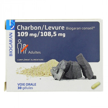 Charbon / Levure x30 gélules Biogaran Conseil 
