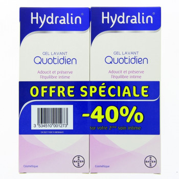 Hydralin Quotidien 2x200ml offre -40% sur le 2ème