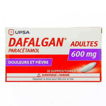 Dafalgan 600mg 10suppositoires adultes