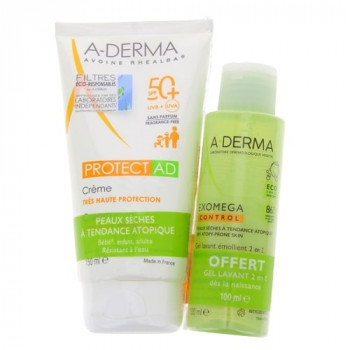 Protect AD + gel lavant 2en1 offert 150ml+100ml A-Derma