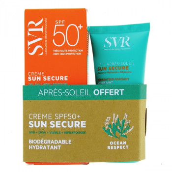 Sun Secure Crème SPF50+ 50ml + Lait après-soleil 50ml offert SVR