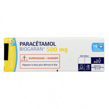 Paracétamol Biogaran 500mg 16cpr eff