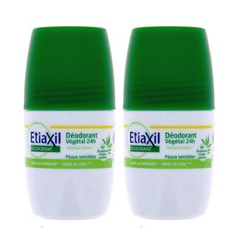 Déo Roll-on Végétal 24h Peaux sensibles 2x50ml Etiaxil