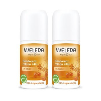 Déodorant Roll-on 24h Argousier 2x50ml Weleda