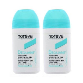 Deoliane déodorant Roll-on dermo-actif 24h 2x50ml Noreva