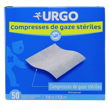 Compresses de gaze stériles 7,5x7,5cm x50 Urgo