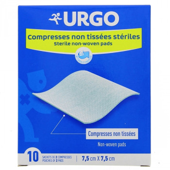 Compresses stériles non tissées 7,5x7,5cm x10 Urgo