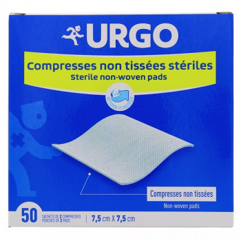 Compresses stériles non tissées 7,5x7,5cm x50 Urgo