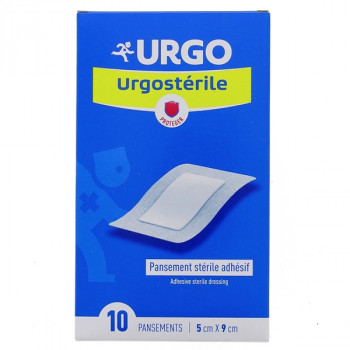 Urgostérile x10 Pansements 5cm x 9cm stériles adhésifs Urgo