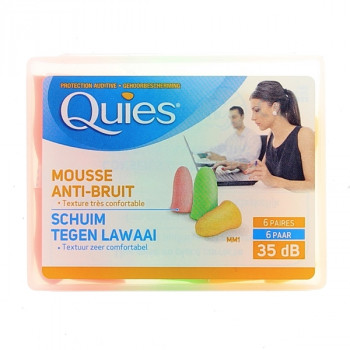 Mousse Protection auditive anti-bruit Fluo x6 paires Quies