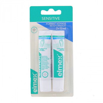 Dentifrices Sensitive Tubes de voyage 2x12ml Elmex