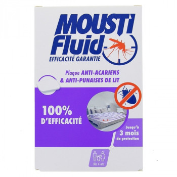 Moustifluid Plaque anti-acariens et anti-punaises de lit