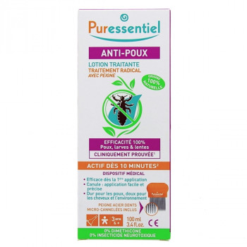 Anti-Poux Lotion Traitante avec Peigne 100ml Puressentiel