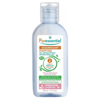 Assainissant Gel Antibactérien Peaux Sensibles 80 ml Puressentiel