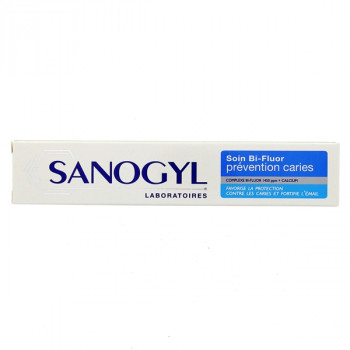 Dentifrice Soin Bi-Fluor Prévention Caries 75ml Sanogyl