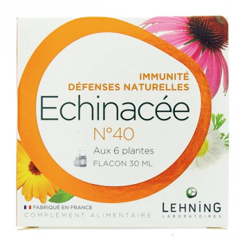 Echinacea n°40 Immunité & défenses naturelles Gouttes 30ml Lehning