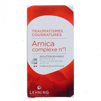 Arnica n°1 Traumatismes Courbatures Gouttes 30ml Lehning