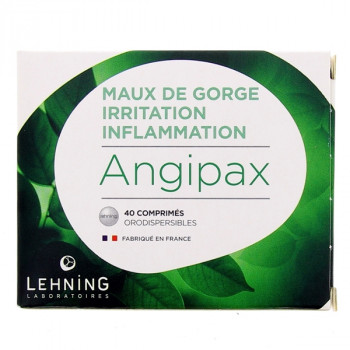 Angipax Maux de gorge x40cpr orodispersibles Lehning