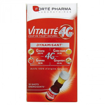 Vitalité 4G dynamisant x10 shots Forté Pharma